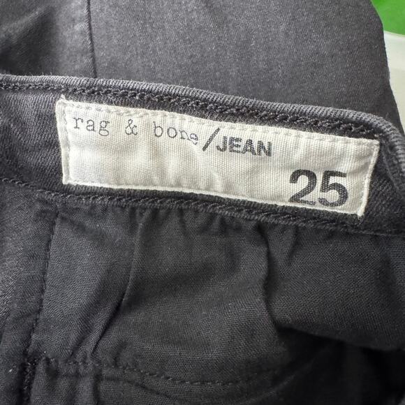 Rag & Bone Triple Zipper Moto Ankle Zip Jean in Metal Size 25 - Picture 7 of 11